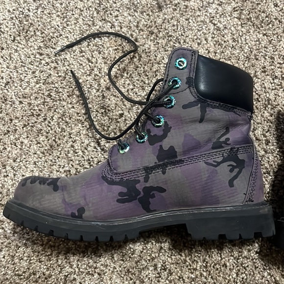 Purple Camo Timberland Boots - Picture 3 of 6